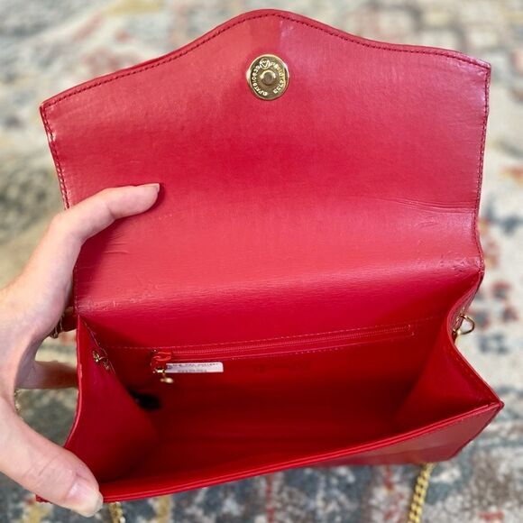 Vintage Christian Dior Crossbody Handbag Red - Picture 4 of 9